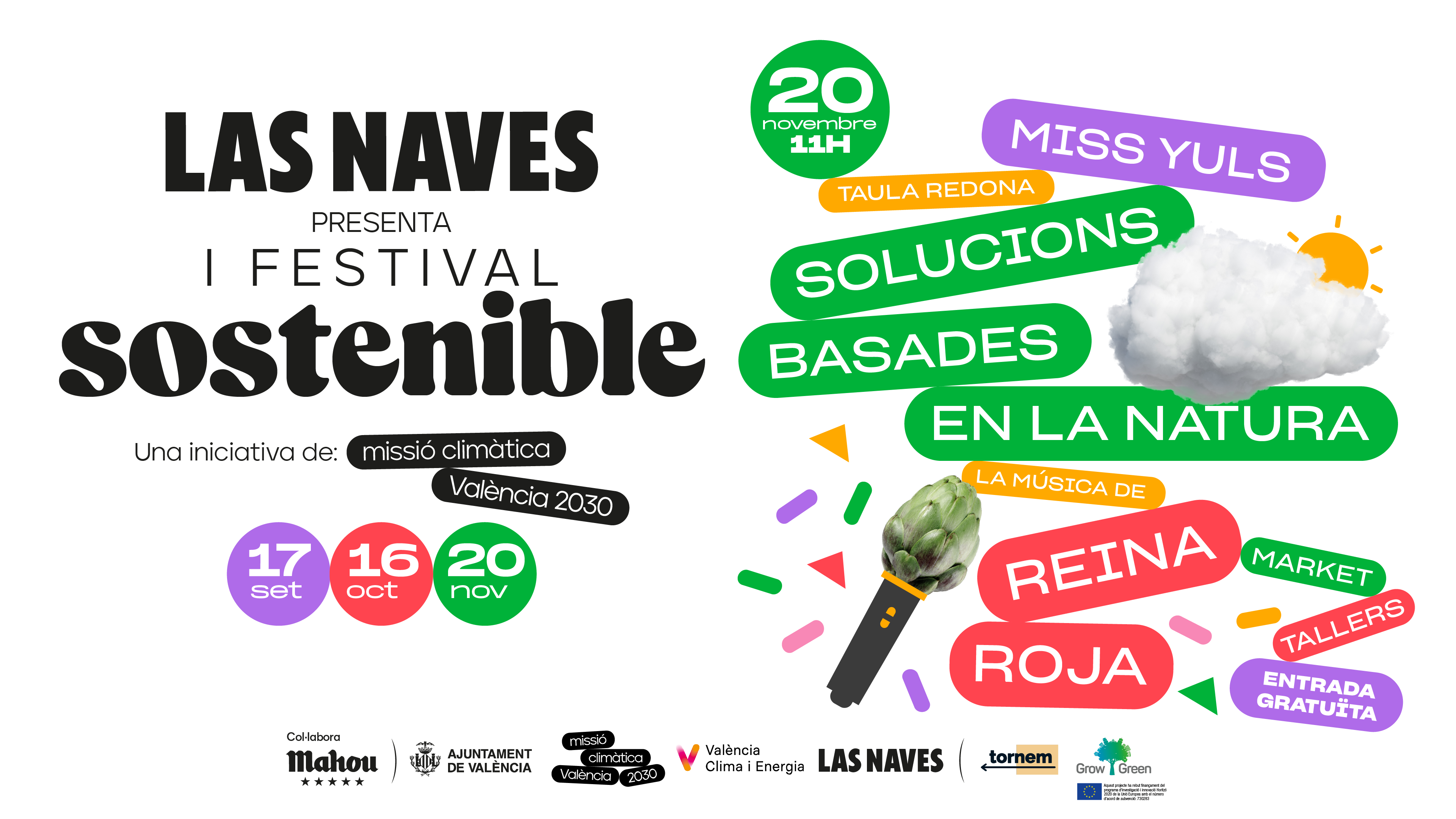 Cartell del I Festival Sostenible - Solucions basades en la natura