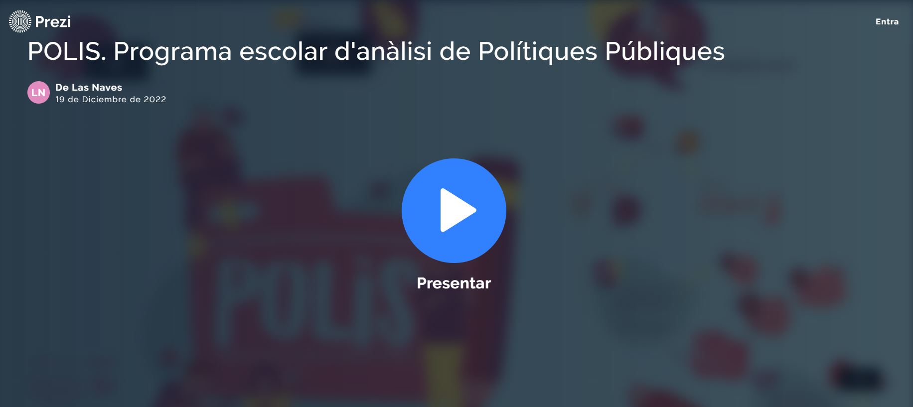 Captura del vídeo sobre Programa escolar de análisis de políticas Públicas