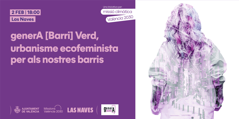 Cartel de la charla de Genera Barri Verd de urbanismo ecofeminista