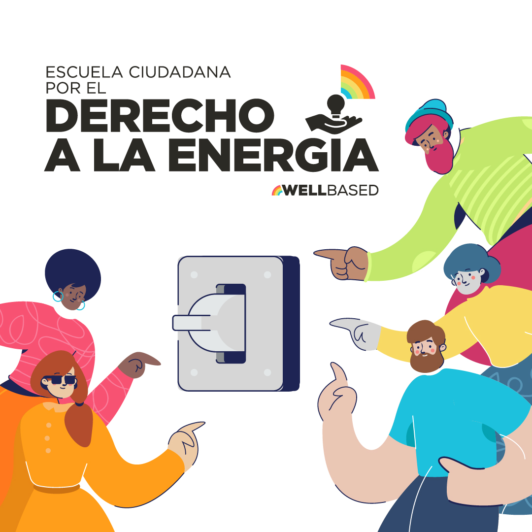 Tríptic de Escola Ciutadana per el Dret a l'Energie en castellà