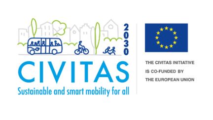 Imatge institucional de la iniciativa Civitas amb el segell de la'Unió Europea