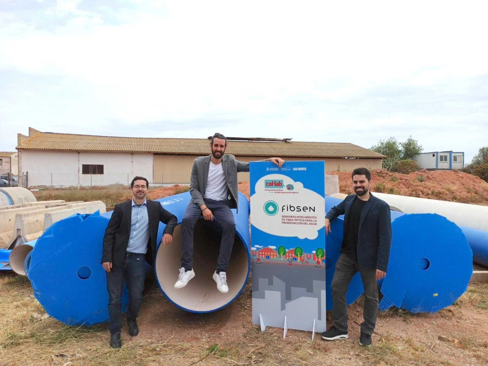 Fotografía de los responsables de Fibsen la startup para la gestión inteligente del agua